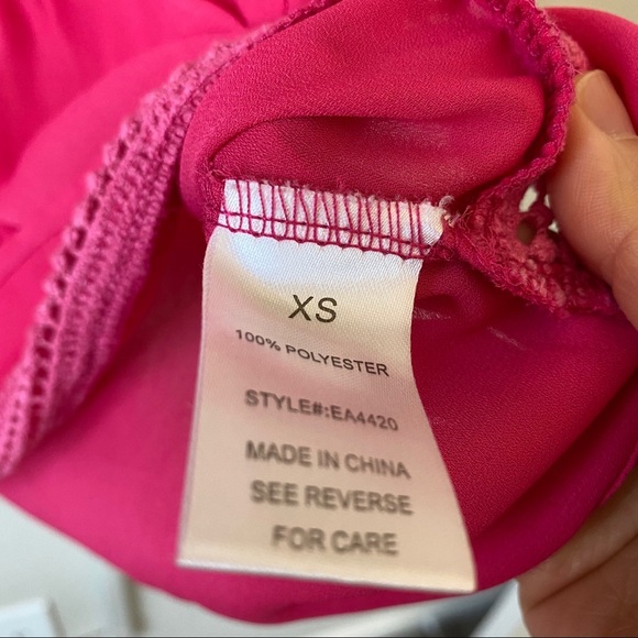 ELODIE PINK CROP PINK TOP SLEEVELESS XS - Picture 4 of 4